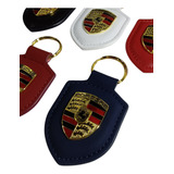Chaveiro Porsche Couro Brasao