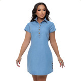 Chemise Jeans Feminina Vestido
