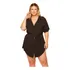 Chemise Moda Plus Size Feminina Mini Vestido Camisão Social