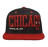 Chicago Bulls Black/red Two Tone Plastic Snapback Adjustable Plastic Snap Back Hat/cap