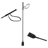 Chicote De Equitação Hipismo Fibra E Couro 70 Cm Com Correia