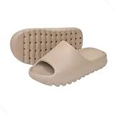 Chinelo Feminino Nuvem Tipo Yeeze Leve Eva Ortopédico Macio Flexivel Confortavel Unissex Mion Masculino Original Retro Tratorado  Marrom Claro  BR  Adulto  Faixa Numérico  33  34 
