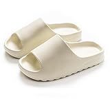 Chinelo Nuvem Original Slide Retro 100  EVA Tipo Yeeze Confortável Ortopedico  35 36  Bege 