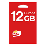 Chip 5g Europa   55 Países  Franquia 12gb Vodafone   28 Dias