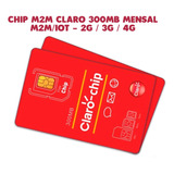 Chip M2m Claro 300mb Mensal   M2m iot   2g   3g   4g