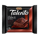 Chocolate Amargo 70% Com Nibs De Cacau Talento 75g
