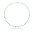 Choker Mini Cristais Turquesa Com Bolinhas Folheada Em Ouro