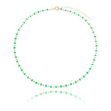 Choker Mini Cristais Turquesa