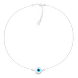 Choker Olho Grego Prata