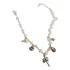 Choker Perolas Conchas Estrela Do Mar Folheada Ouro 18k