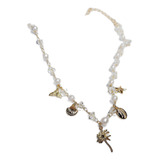 Choker Perolas Conchas Estrela