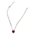 Choker Perolas Ponto De Luz Rosa Escuro