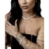 Choker Riviera Zircônias Ródio Branco + Pulseira + Brinco