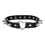 Choker Spikes Argola Coracao