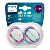Chupeta Dupla Avent Noturna 6 - 18m Ultra Air Nighttime