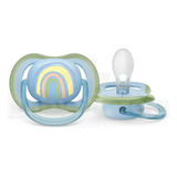 Chupeta Ultra Air 0 A 6 Meses Rainbow Azul Avent Philips Cor Azul claro Período De Idade 0 6 Meses