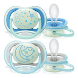 Chupeta Ultra Air Fluorescente Brilha No Escuro 6 18m Azul E Verde 2 Unidades Philips Avent Scf376 21