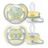 Chupeta Ultra Air Noturna Dupla 18m+ Brilha No Escuro Avent Cor Cinza E Amarelo Período De Idade +18 Meses