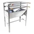 Churrasqueira Aço Inox Portátil Grande Acompanha 2 Grelhas