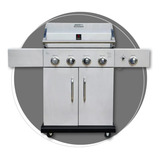 Churrasqueira Devon Inox Chaleur Grill Com 4 Queimadores E 1 Boca De Fogão A Gas De Carrinho Bafo Gás Grande De Espetinho Gourmet Para Frango Americana Churrasco