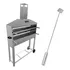Churrasqueira Inox Grande Para Espetinho Bar 2 Grelhas Inox