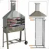 Churrasqueira Inox Para Churrasco De Espetiniho A Carvão Com 1 Metro De Comprimento E Tres Alturas Do Carvao Com Coifa E Duto Elevado Acompanha Duas Grelhas