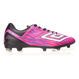 Chuteira Masculina Campo Ultimate Umbro Cor Rosa Fluor Preto Branco Tamanho 44 Br