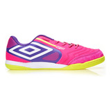 Chuteira Masculina Futsal Umbro Pro 5 Bump Club Cor Rosa Fluor/electric Purple/limão Tamanho 40 Br