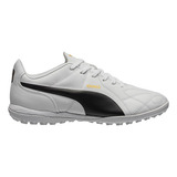 Chuteira Society Puma King Hero Couro Masculino Branco