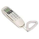 Ciciglow Kxt333cid Telefone Com Fio, Telefones Para Idosos, Telefone De Parede Retrô Novidade Com Visor Lcd Telefone De Parede Com Fio Para Hotel Home Office (vermelho) (branco)