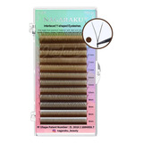 Cílios Nagaraku Fios Y Marrom Volume Brasileiro 10mm 0.07 Curvatura D Cor Marrom