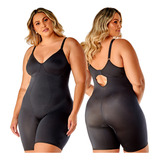 Cinta Body Modelador Macaquinho Plus Size Com Perna 350725