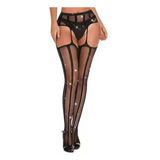Cinta Liga Com Meia Sensual Brilho Arrastão C  Strass Linda