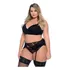 Cinta Liga Plus Size De Renda Com 4 Presilhas Xgg Lingerie