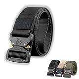 Cinto Com Fivela De Engate Rápido Metal Anti Alérgico Táticos Militares Masculino Nylon 125cm  Preto 
