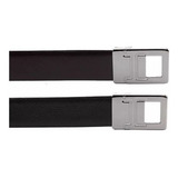 Cinto Couro Masculino Dupla Face Ajustável Fasolo G020 Cor Marrom Y Preto Tamanho G gg