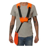 Cinto Duplo Modelo Colete Universal   Todas Roçadeira Cor Laranja claro