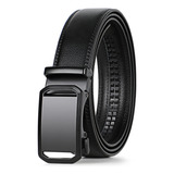 Cinto Masculino Com Catraca De Couro Sem Furos Cor Preto Tamanho 110 130cm