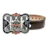 Cinto Masculino De Couro Entalhado Fivela Rodeo Country Luxo