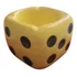 Cinzeiro Amarelo Retro Formato Dado Ceramica