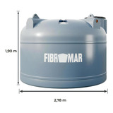 Cisterna 10 000 Litros Polietileno Fibromar Cor Cinza