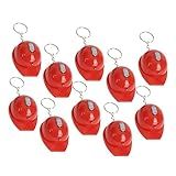 Ciyodo 10 Pcs Porta-chaves Da Tocha Mini Lanternas Lâmpada De Tocha Guarda-sol De Chapéu De Construção Lanterna De Segurança Capa De Sombra De Capacete Plástico Luz Da Lanterna Usb