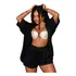 Cj Saída De Praia De Renda Blusa Manga 3/4 E Short