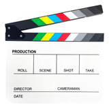 Claquete Cinema Profissional Branca Colorida