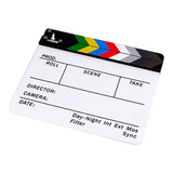 Claquete Profissional De Acrílico 30x24 5cm Com Varas Magnéticas Produção De Vídeos E Cinema   Marca Lorben
