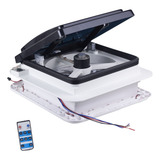 Claraboia Motorhome 280 X 280mm Com Exaustor Led E Controle
