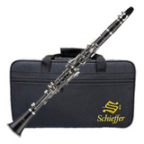 Clarinete Sib Corpo Ebonite Brilhante 17 Ch Niquel Schieffer