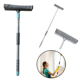 Clean Tech Mop Rodo Com Esfregão E Cabo Extensor Para Vidros Janelas E Sacadas