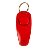 Clicker E Apito Pet Adestramento 2 Em 1 Treinamento Cachorro Cor Vermelho