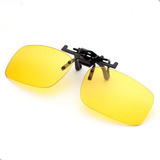 Clip On P/ Oculos Lente Amarela Bloqueia Luz Farol Carro Cor Da Lente Amarelo Desenho Amarelo Dirigir A Noite